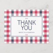 Preppy Red, White en Blue Pset Dank u Briefkaart (Voorkant)