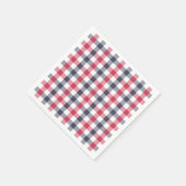 Preppy Red, White en Blue Pset Paper Napkins Servet (Hoek)