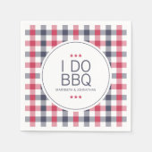 Preppy Red, White en Blue Pset Wedding Shower Servet (Voorkant)