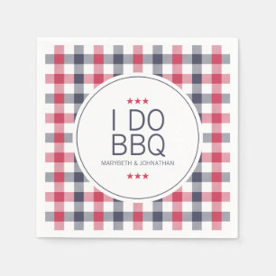 Preppy Red, White en Blue Pset Wedding Shower Servet