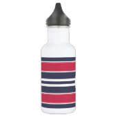 Preppy Red, White en Blue Stripe Water Flacon Waterfles (Links)