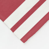 Preppy Red White Lake House Monogram Fleece Deken (Hoek)