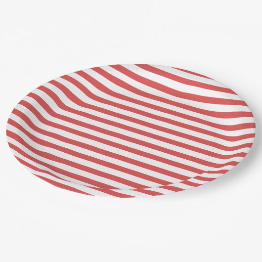 Preppy Red & White Stripes Paper Bord (Gekanteld)