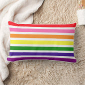 Preppy regenboog en wit streeppatroon kussen (Deken)