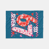 Preppy Retro Coquette Bow 6 7 Six Seven Love Valen Fleece Deken (Voorkant (Horizontaal))