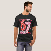Preppy Retro Coquette Bow 6 7 Six Seven Love Valen T-shirt (Voorkant volledig)