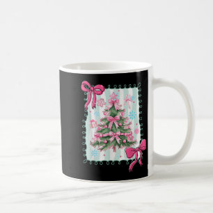 Preppy Retro Kerstboom Merry Xmas Pyjamas Gir Koffiemok