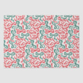 Preppy Ribbon Bows Kerst Rood Groen Tissuepapier (Voorkant)