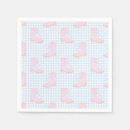 Preppy Rodeo Eerste Verjaardag Cowgirl Laarzen Servet