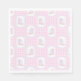 Preppy Rodeo Eerste Verjaardag Cowgirl Laarzen Servet