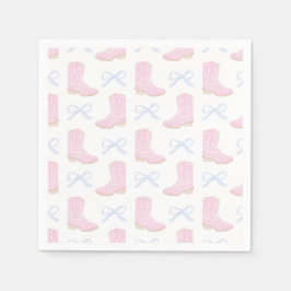 Preppy Rodeo Eerste Verjaardag Cowgirl Laarzen Servet