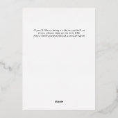 Preppy Rood en Wit Eenvoudige geschulpte Kerstmis Folie Uitnodiging (Achterkant)