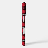 Preppy rood raster check ontwerp Case-Mate iPhone case (Achterkant / Rechts)