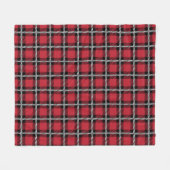Preppy rood raster check ontwerp fleece deken (Voorkant (Horizontaal))