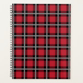 Preppy rood raster check ontwerp planner (Voorkant)