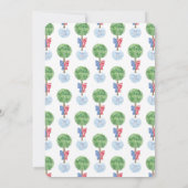 Preppy Rood Wit Blauw Buitenshuis Verlovingsfeest Kaart (Achterkant)