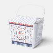 Preppy Rood Wit Blauw Mahjong 4 juli Bedankdoosjes (Voorkant Zijde)