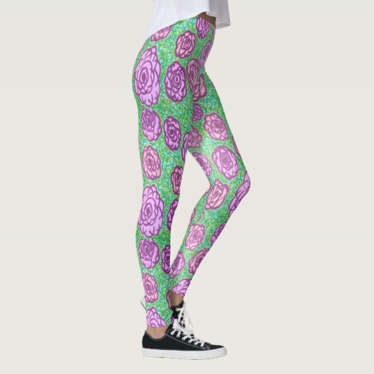 Preppy Roos Garden Floral Print Leggings (Rechts)