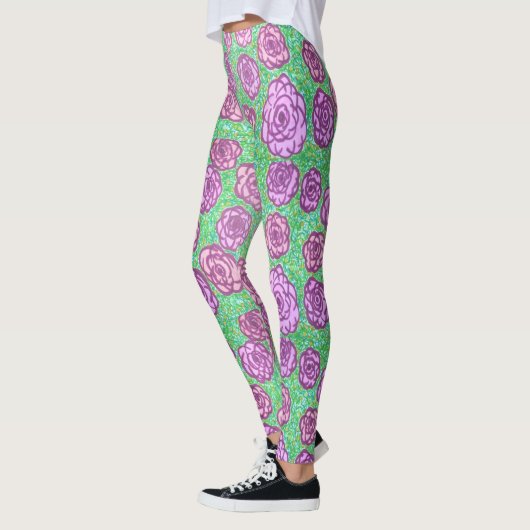 Preppy Roos Garden Floral Print Leggings (Links)