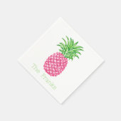 Preppy Roze Ananas Sterren Persoonlijk  Servet (Hoek)