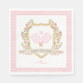 Preppy roze augurk bal | Gefeliciteerd Servet (Voorkant)