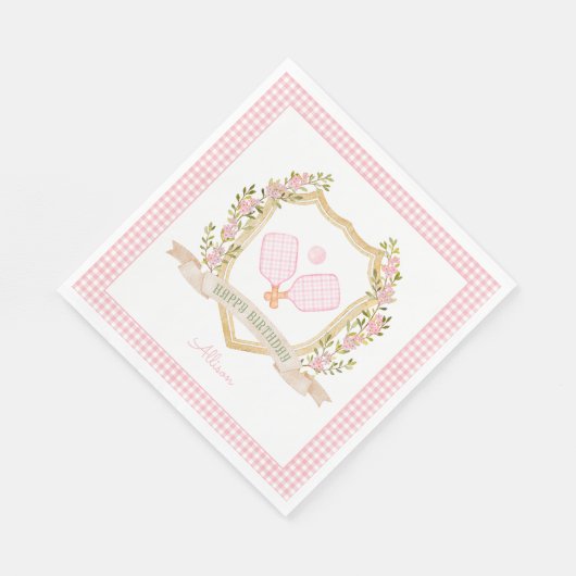 Preppy roze augurk bal | Gefeliciteerd Servet (Hoek)