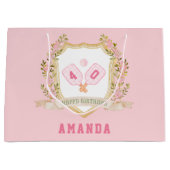 Preppy roze augurk bal Happy Birthday Groot Cadeauzakje (Voorkant)