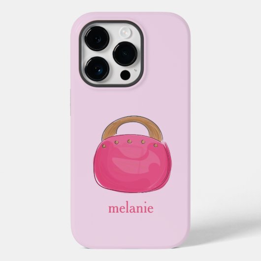 Preppy Roze Bermuda Tas Persoonlijk Case-Mate iPhone Case (Achterkant)