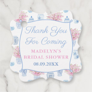  & Preppy Roze Blauw Ginger Jar Vrijgezellenfeest Bedankjes Labels