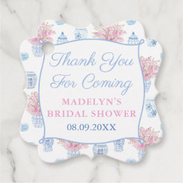  & Preppy Roze Blauw Ginger Jar Vrijgezellenfeest Bedankjes Labels