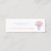 Preppy Roze & Blauwe Ginger Jar Bruiloft Website K Mini Visitekaartje (Voorkant)