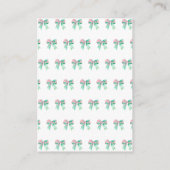 Preppy Roze Bloemboog gepersonaliseerd Informatiekaartje (Achterkant)