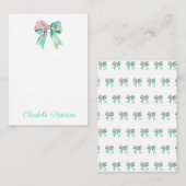 Preppy Roze Bloemboog gepersonaliseerd Informatiekaartje (Voorkant / Achterkant)