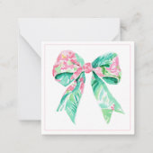 Preppy Roze Bloemboog gepersonaliseerd Notitiekaartje (Voorkant)