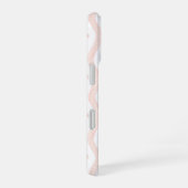 Preppy Roze Bloemen Streep iPhone 16 Hoesje (Rechterkant)