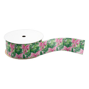 Preppy Roze Bogen en Garland Kerstmis Grosgrain Lint