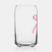 Preppy Roze Bow Coquette Bachelorette Party Favor Blikvorm Glas (Rechts)