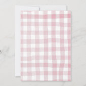 Preppy Roze Bow Coquette Eerste Verjaardag Kaart (Achterkant)