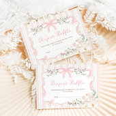 Preppy Roze Bow Gekke Goose Luier Raffle Informatiekaartje
