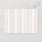 Preppy Roze Bow Gekke Goose Luier Raffle Informatiekaartje (Achterkant)