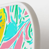 Preppy roze citroen patroon pickleball paddle (Links Detail)