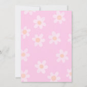 Preppy Roze Daisy Y2K Gelukkig Gezicht Partij Verj Kaart (Achterkant)