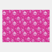 Preppy Roze Disco Kerst inpakpapier (Voorkant 2)