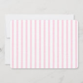 Preppy roze en blauw klein meisje Baby shower Part Kaart (Achterkant)