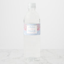 Preppy Roze En Blauwe Chinoiserie Bruiloft
