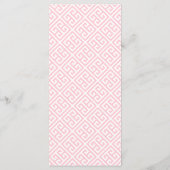 Preppy roze en Bleek blauw klein Baby shower Menu (Achterkant)