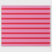 Preppy roze en Bright Red Stripes Patroon Cadeaupapier (Vlak)