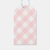 Preppy roze en Green Topiary Bunny Easter Shower Cadeaulabel (Achterkant)