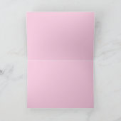 Preppy roze en groen geplakt monogram bedankkaart (Binnen)