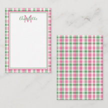 Preppy roze en groen geplakt monogram